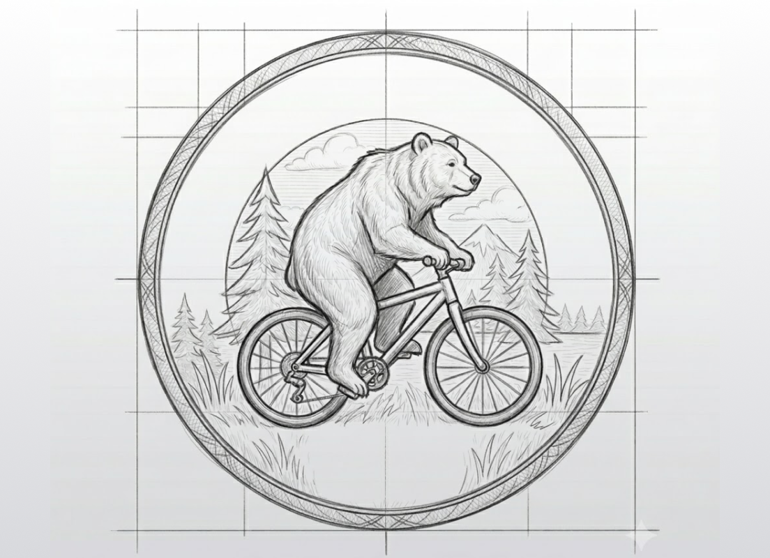 Before: hand-drawn design sketch