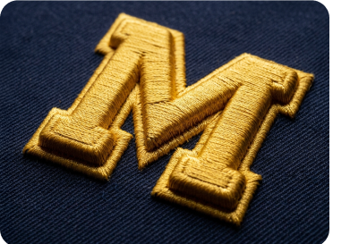 3D Puff Embroidery sample